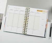 Ot-ALE 2022-2023 planificador mensual con divisores, cuaderno espiral de tapa dura de papel personalizado de alta calidad