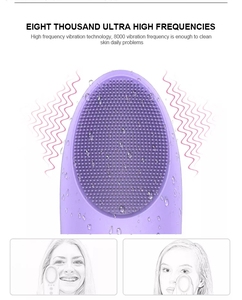 Multi Head nettoyage en profondeur du <span class=keywords><strong>visage</strong></span> Eye Spa Warm Massage Skin Care Brush Waterproof Soft Silicone Face cleaning Brush - Product Image 5