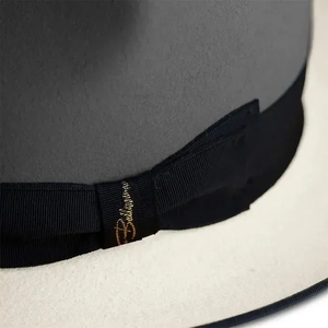 Chapeau Fedora en feutre de laine bicolore, couronne noire, bord blanc, unisexe, formel, taille adulte 56-58CM - Product Image 4