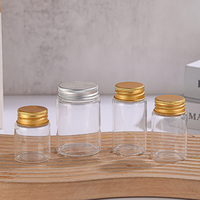Venta al por mayor vacío diámetro 22mm borosilicato resistente al calor tubo de vidrio botella pequeña botella de vidrio tornillo tapa de aluminio
