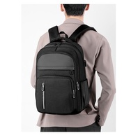 Tas Ransel Bisnis Anti Maling 600D Polyester Tahan Air Grosir, Unisex, Logo Custom, 36-55L, Dilengkapi USB untuk Laptop