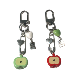Porte-clés de téléphone en forme de fruit, design anime en alliage pour Deepspace, <span class=keywords><strong>pomme</strong></span> <span class=keywords><strong>rouge</strong></span>, cœur, bijoux, pendentif pour sac à dos, accessoires - Product Image 1