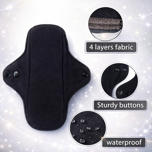 Assorbente Mestruale in Puro Cotone a 4 Strati, Confortevole e Delicato sulla Pelle, Riutilizzabile per Giorno e <span class=keywords><strong>Notte</strong></span> - Product Image 3