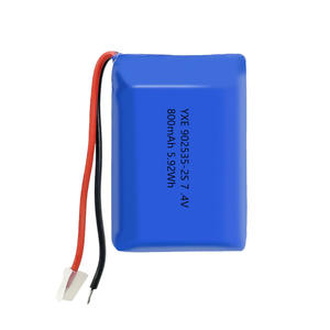 Paquete de baterías de bolsa de iones de litio recargables de 7,4 V/800mAh personalizado profesional Solución de batería de litio personalizada - Product Image 1