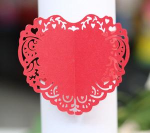 Laser <span class=keywords><strong>Creux</strong></span> Amour Papier <span class=keywords><strong>Petit</strong></span> Cercle Blanc Glacier Papier Papillon Boucle Serviette Créative Décoration - Product Image 5