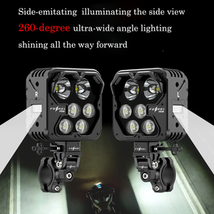 300 Watt LED sương mù ánh sáng cho xe máy 260 ° Bảo hiểm phụ trợ lái xe đèn với sừng Strobe chức năng trắng vàng đèn sương mù - Product Image 2