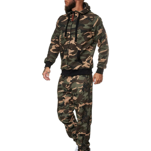 Chándal de camuflaje de lujo grueso de gran tamaño con estampado de poliéster/algodón de alta calidad personalizado - Product Image 3