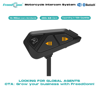Intercomunicador para Motocicleta FreedConn FG, Alcance de 1 KM, Multiridere, Reducción de Ruido CVC, Resistente al Agua IP65