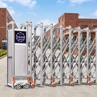 Portail rétractable antivol en alliage d'aluminium, portail télescopique électrique automatique pour villa, entrepôt, extérieur