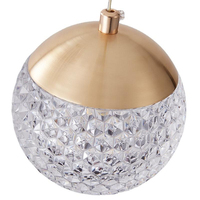Nouveau style de lustre suspendu multi-têtes en fil métallique sphérique pour restaurant, luminaire LED créatif et personnalisé pour villa et escalier