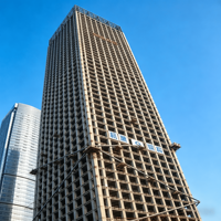 Edificio de Oficinas Comercial de Acero de Ensamblaje Rápido, 100 m de Altura, Resistente a Terremotos e Incendios, Prefabricado en Fábrica