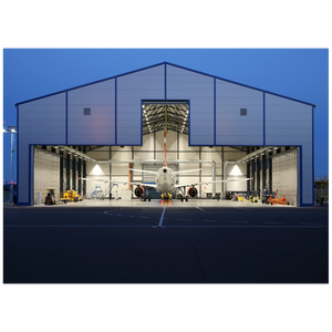 هنجر طائرات فولاذي محمول 30×40 متر للمكاتب، قابل للتخصيص لخدمات الصيانة والإصلاح، مناسب للطائرات الخاصة بالكامل - Product Image 2