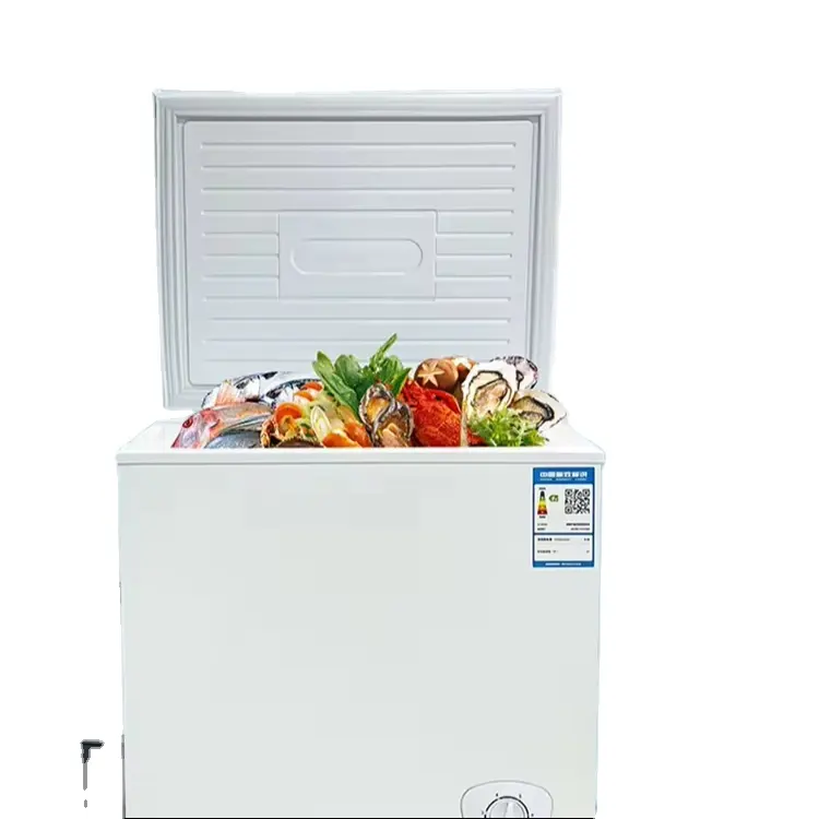ราคาโรงงานตู้เย็นอุณหภูมิเดียวตู้แช่แข็งตู้แช่แข็งขนาดเล็ก 100l สําหรับร้านอาหารหน้าแรกขายซูเปอร์มาร์เก็ต