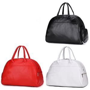 Bolsa de Viaje de Piel Sintética Personalizada, Bolsa de Viaje de Fin de Semana de Piel Negra - Product Image 2