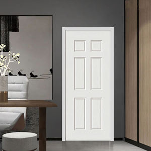 Puerta Interior Moderna con Imprimación Blanca para Casas, Puerta de MDF con Núcleo Hueco, Superficie Decorativa Acabada para Proyectos Hoteleros - Product Image 3