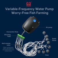 Pompe à air SUNSUN moderne 24W avec diffuseur d'air, en plastique écologique, ultra-silencieuse et économe en énergie pour aquarium, bassin et extérieur