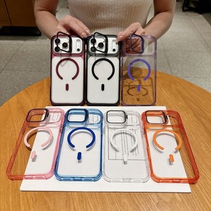เคสโทรศัพท์มือถือแบบด้านแม่เหล็กแท้ สำหรับ iPhone 17 16 15 14 Pro Max ป้องกันแรงกระแทก ฝาหลังนิ่ม พร้อมที่จับ - Product Image 1