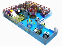 Centro Comercial para niños, minitrampolín, tubos deslizantes, juego de patio interior