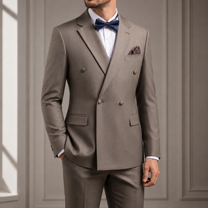 Blazer da <span class=keywords><strong>Uomo</strong></span> su Misura a Doppio Petto con 4 Bottoni e Scollo a V, Stile Italiano, Vestibilità Aderente, per Affari, Cerimonie e Matrimoni - Product Image 3