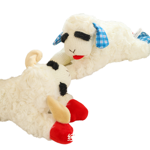 Adorable lindo Multipet esponja rompecabezas de peluche masticar perros de juguete personalizado Cordero Chop Squeaker Play Fetch hecho esponja de peluche abrazo - Product Image 1