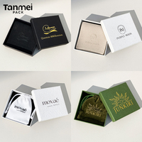 Boîte à Bijoux en Papier Luxe avec Couvercle et Fond, Logo Personnalisé, pour Emballage Cadeau de Bagues, Colliers, Boucles d'Oreilles et Bracelets