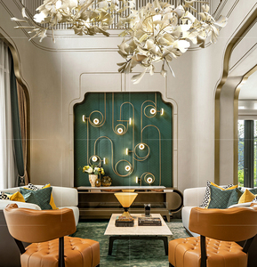 Lustre moderne personnalisé en céramique, design artistique en forme de feuille de Ginkgo, pour salon, <span class=keywords><strong>salle</strong></span> à <span class=keywords><strong>manger</strong></span>, chambre, hôtel, villa - Product Image 6