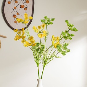 ช่อดอกไม้ประดิษฐ์ CallaFloral สีขาวนม เขียว เหลือง ทำจากพลาสติก สำหรับตกแต่งภายในบ้าน งานแต่งงาน และตกแต่งบ้าน - Product Image 2