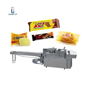 Automatic Cookie Sponge Seafood Packaging Popsicle Bakery Horizontal Pillow Tight Chicken Packing Machine