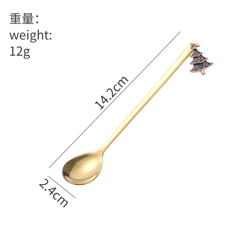 เครื่องประดับต้นคริสต์มาส - ช้อนทอง (สแตนเลส 304)