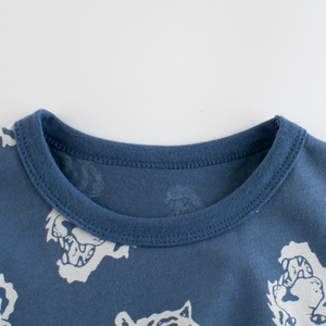 Camisetas de manga corta para niños, ropa de <span class=keywords><strong>marca</strong></span> con gráfico de tigre de algodón de bambú 2022 - Product Image 2