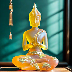 आधुनिक राल मूर्तिकला दक्षिण-पूर्व एशियाई बुद्धा प्रतिमा के लिए पारदर्शी रेसिन मूर्तियां - Product Image 4