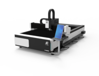 Machine de découpe laser CNC à table unique série TS-N pour plaques d'aluminium, de cuivre et d'acier, avec conception de cabinet de commande intégré