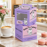 Emballages personnalisés pour gâteaux, boîtes d'anniversaire, desserts, pains et autres produits alimentaires ; emballages spécialisés pour pâtisseries.