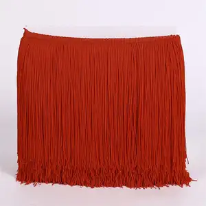 Màu Đỏ Rất Mịn Lụa 50Cm Nylon Fringe Vải Fringe Tassel Cho Trang Trí Ăn Mặc