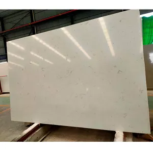 Vente en gros de plaques de pierre de marbre blanc, prix de vente de plaques de pierre de Quartz blanc, fabrication de comptoirs