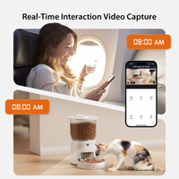 Distributeur automatique intelligent de nourriture pour animaux de compagnie 3L WiFi avec bol en acier inoxydable, contrôle par application, programmable et à double alimentation pour chats et chiens