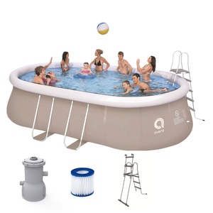 <span class=keywords><strong>Piscine</strong></span> Avenli de 17449, 18 pieds, grise, 5,40 m x 3,04 m x 1,06 m, grande <span class=keywords><strong>piscine</strong></span> familiale, structure en acier - Product Image 2
