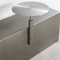 Table murale moderne en acier inoxydable, design industriel, aspect antique, pour salles à manger, salons de thé, cafés, espaces branchés