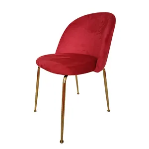 Modern Nordic Velvet Fabric Upholstered Sedia Dining Chair for Dining Room