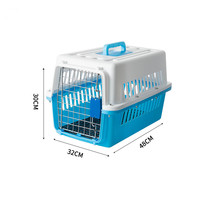 Plateau de transport aérien en gros boîte en plastique pour chat de luxe grand chenil sur roue noir cage de transport pour animaux de compagnie grande caisse lourde pour chien