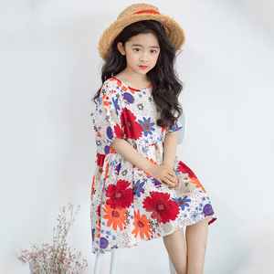 Nouvelles robes pour filles de qualité supérieure, dernières productions, motifs floraux, images d'enfants, Inde, achat direct auprès d'un fournisseur chinois - Product Image 2