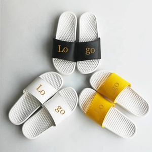 Factory Cheap Print <strong>Men</strong> White <strong>Slipper</strong> Massage Sole Indoor PVC Drop Embossed Print <strong>Men</strong> Slides <strong>Slippers</strong> Custom Logo Shoes - Product Image 6