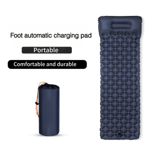 Matelas Auto-Gonflant Ultra Léger 860g – Pompe à Pied Intégrée, Coussin De Tête, Nylon 50D TPU – Pour Camping, Randonnée, Tente