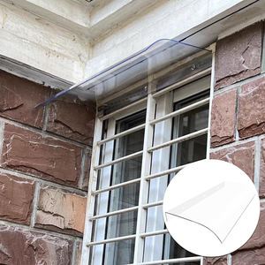 مظلة أمامية حديثة من البولي كربونات الشفاف بسمك 3.5 مم، متينة وصلبة، لحماية الأبواب من المطر والشمس - Product Image 5