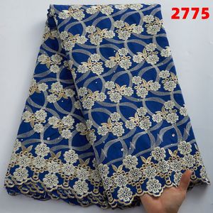 Tela <span class=keywords><strong>de</strong></span> encaje con punzón, tejido <span class=keywords><strong>de</strong></span> encaje <span class=keywords><strong>de</strong></span> algodón suizo bordado africano, Material para <span class=keywords><strong>ropa</strong></span> informal, para coser vestidos, 2775 - Product Image 5