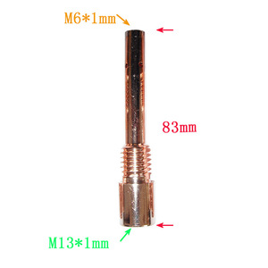 Copper Welding Torch Connecting Rod M14 1mm M6 1mm 83mm Length For Welding Gun - Product Image 4