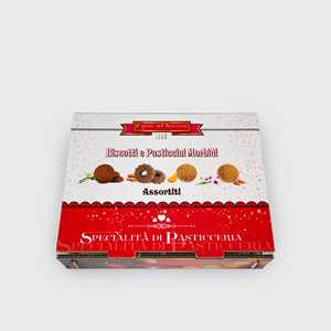 Confezione Regalo Legu con Assortimento di Biscotti e Pasticcini, Set Natalizio per Feste in Famiglia, Confezione Promozionale in Carta - Product Image 1