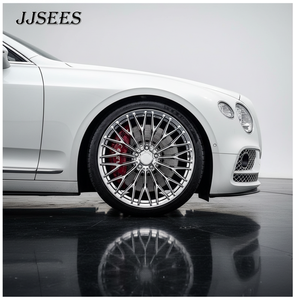 JJSEES Llantas de Lujo Cóncavas Profundas Plateadas Pulidas de 22 Pulgadas de Aluminio Forjado para <span class=keywords><strong>Bentley</strong></span> <span class=keywords><strong>Continental</strong></span> - Product Image 2