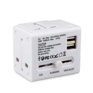 Best selling products in uk all in one universal advertising travel adapter with customized logo