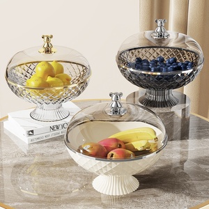Gros Grands plateaux de fruits pour la table basse de salon à la maison, bol de fruits luxueux pour exposer des bonbons et des collations. - Product Image 4